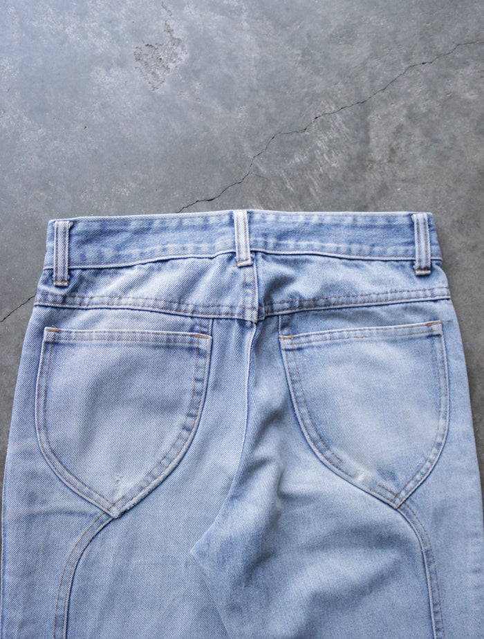 1970S FADED FLARED DENIM PANTS