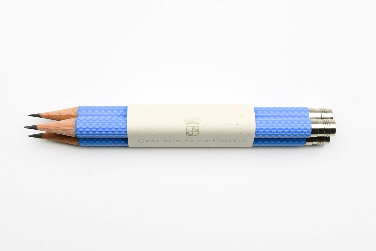 Faber-Castell - Graf von Faber-Castell Perfect Pencil - Gulf Blue Pocket Pencils - Pack of 3