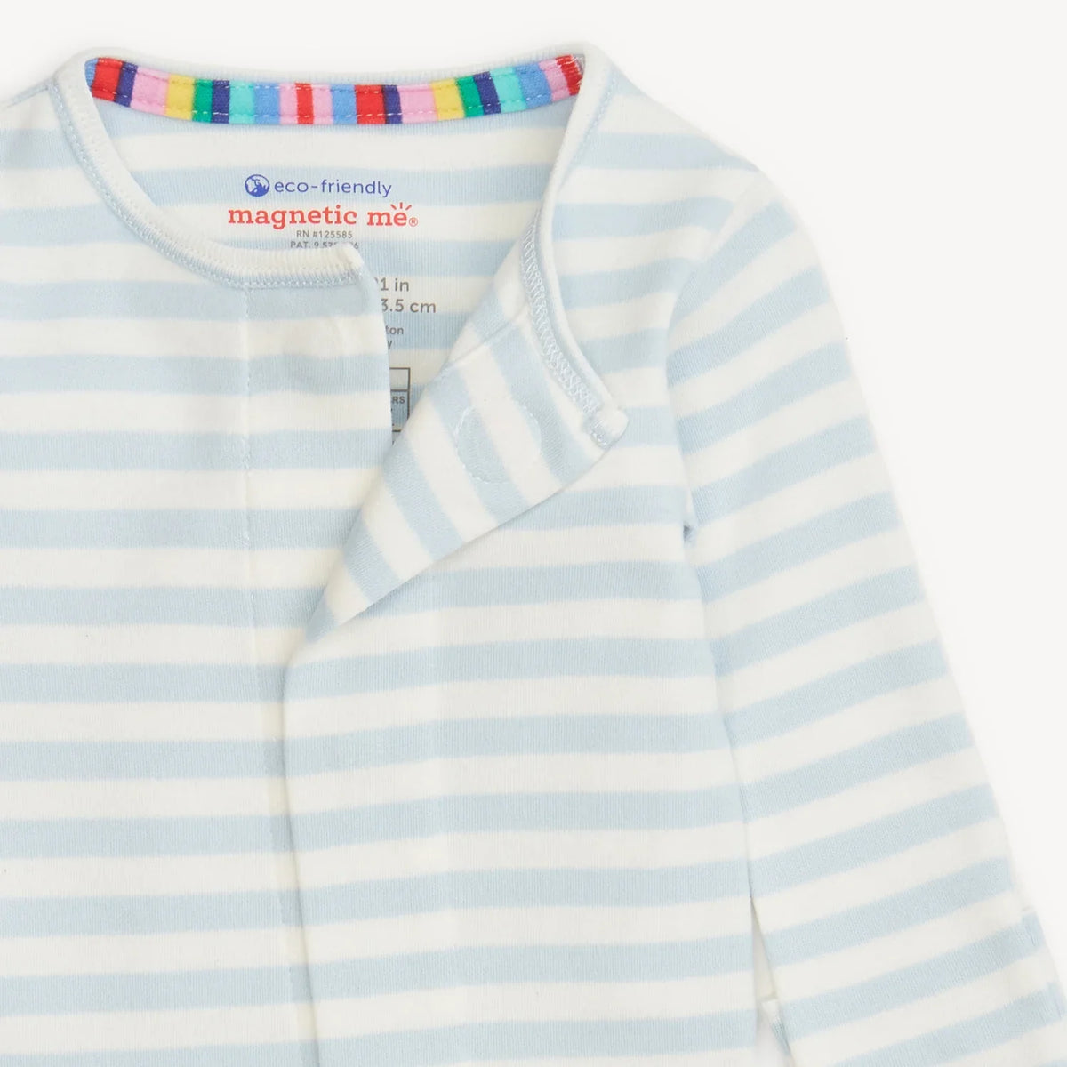 Blue stripe footie