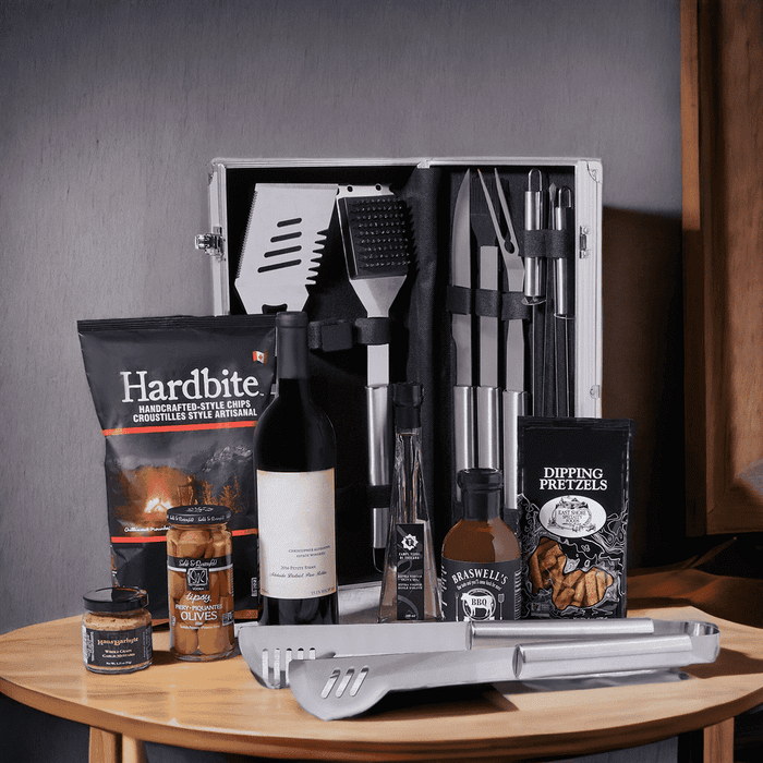 BBQ Time! Gift Basket with Wine from Monthly Sommelier USA - Gourmet Gift Basket - USA Delivery