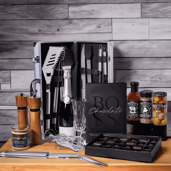 It is important to mix things up now and then, so give the gift of variety for the grill chef in your life with The Supreme BBQ Gift Basket with Sparkling Wine.