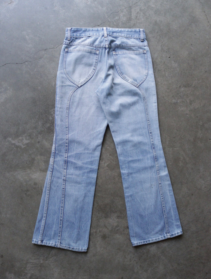 1970S FADED FLARED DENIM PANTS