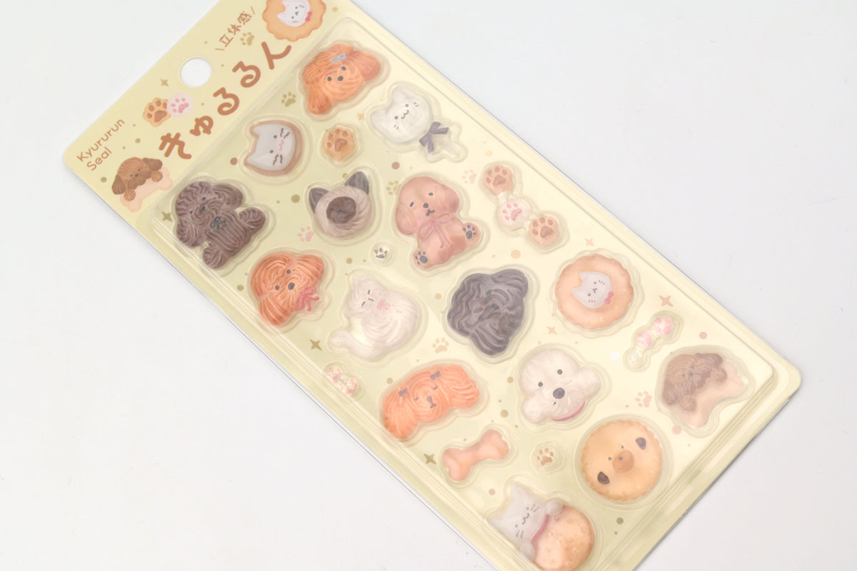 BGM 3D Sticker Sheet - Kyururun - Fluffy Animals