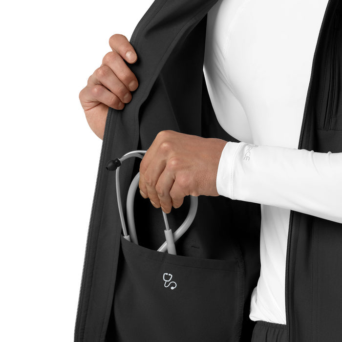 Force Cross-Flex Men's Lightweight Scrub Vest Black front detail