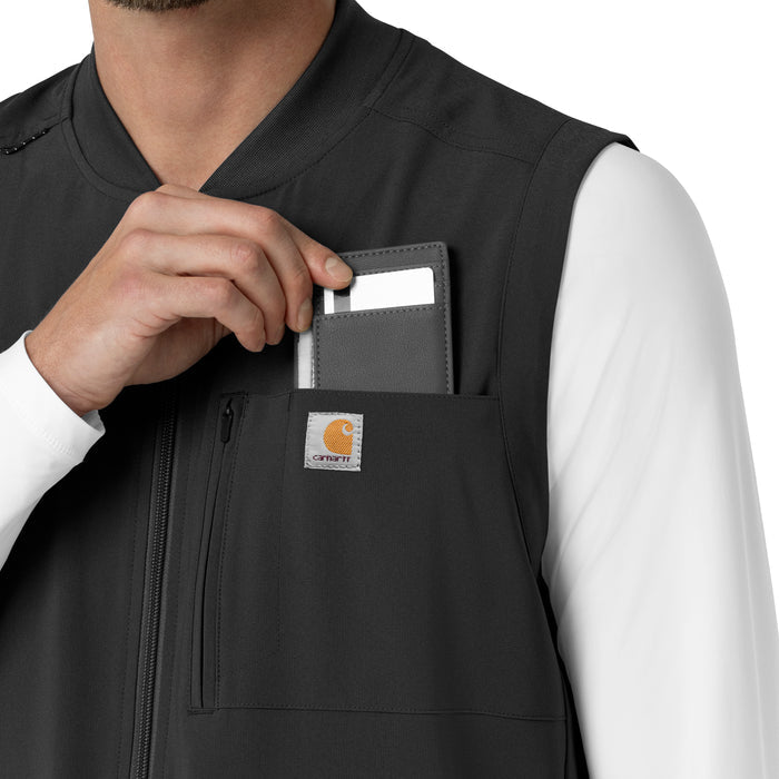 Force Cross-Flex Men's Lightweight Scrub Vest Black hemline detail