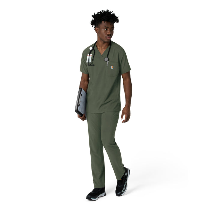 Force Cross-Flex Men's Straight Leg Scrub Pant Olive full scrub set