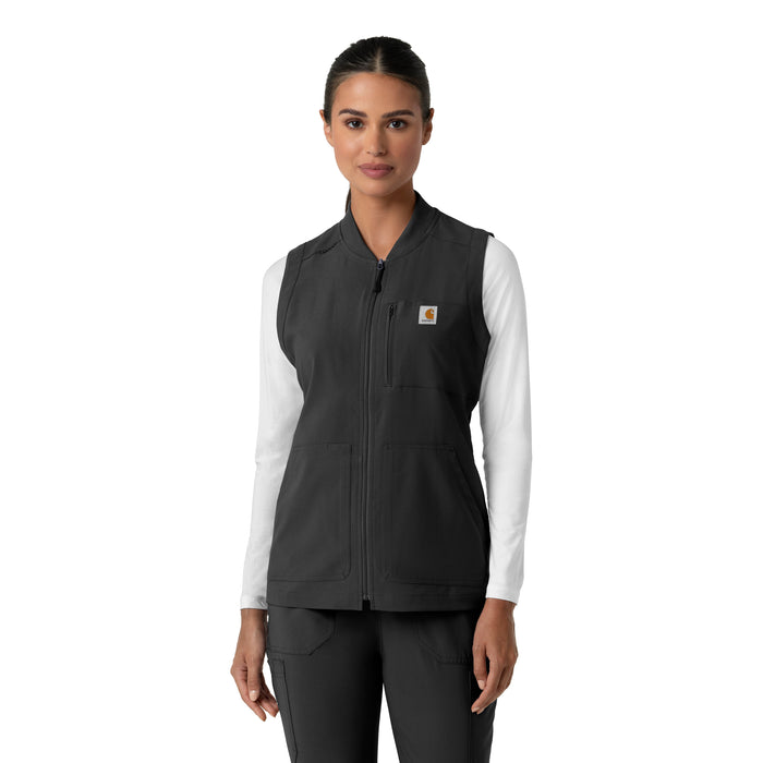 Carhartt Cross-Flex Women's Lightweight Scrub Vest - Black