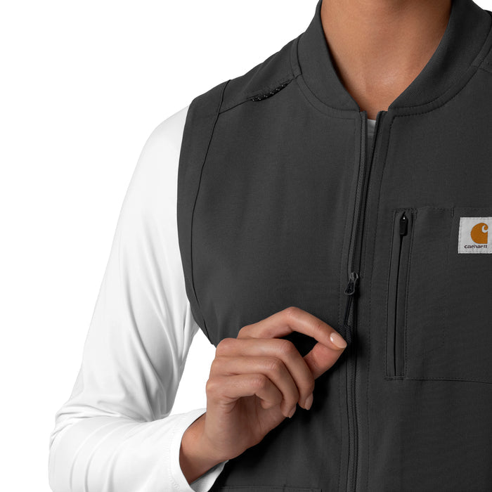 Force Cross-Flex Women's Lightweight Scrub Vest Black side detail 1