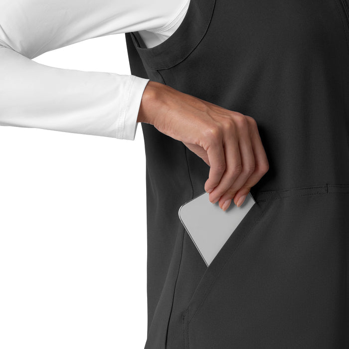 Force Cross-Flex Women's Lightweight Scrub Vest Black side detail 2