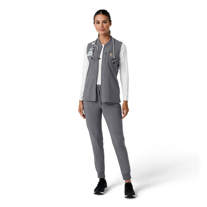 Force Cross-Flex Women's Lightweight Scrub Vest Pewter full scrub set