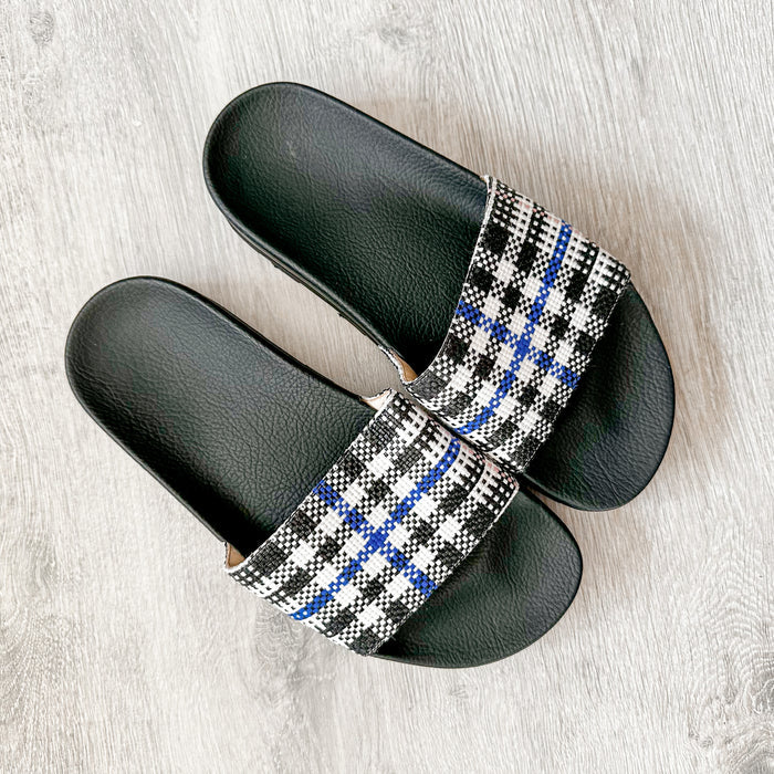 Christopher Kane Gingham Check Print Detail Slip On Slippers Slides - House Of Huntington