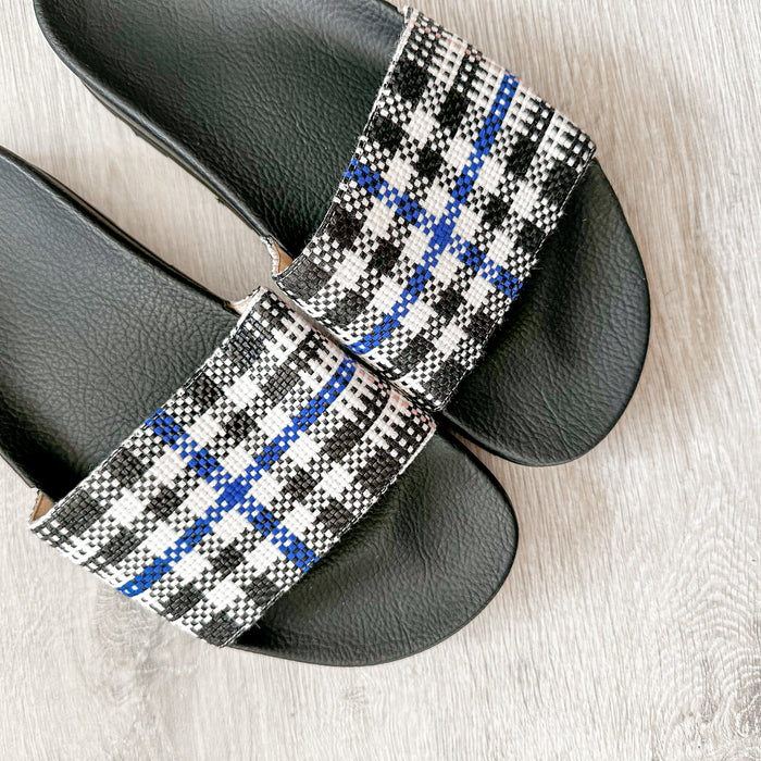 Christopher Kane Gingham Check Print Detail Slip On Slippers Slides - House Of Huntington
