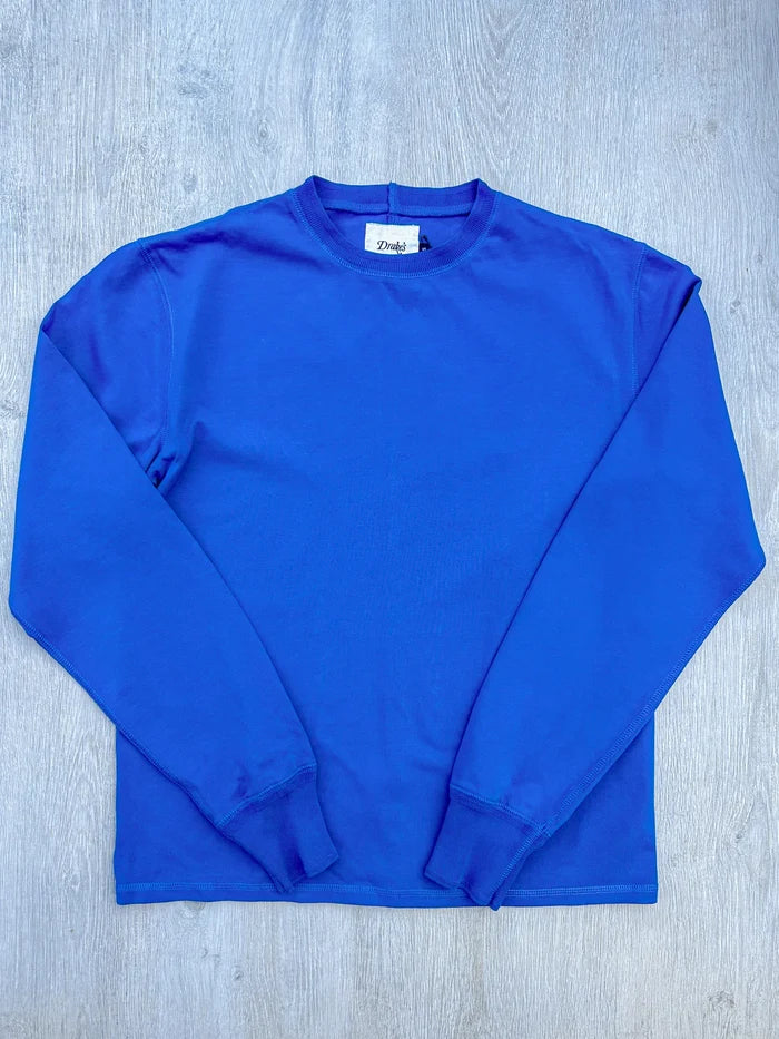 Drake's Blue Long Sleeve Hiking Tee Shirt - House Of Huntington