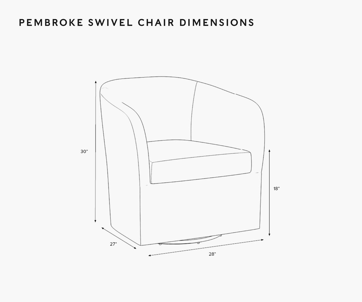 Pembroke Swivel Chair - Ditsy Dahlia Navy