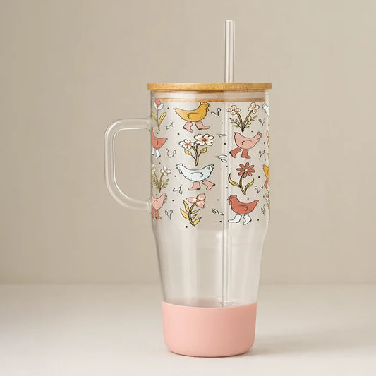 Funky Chicken in Rainbows Tumbler