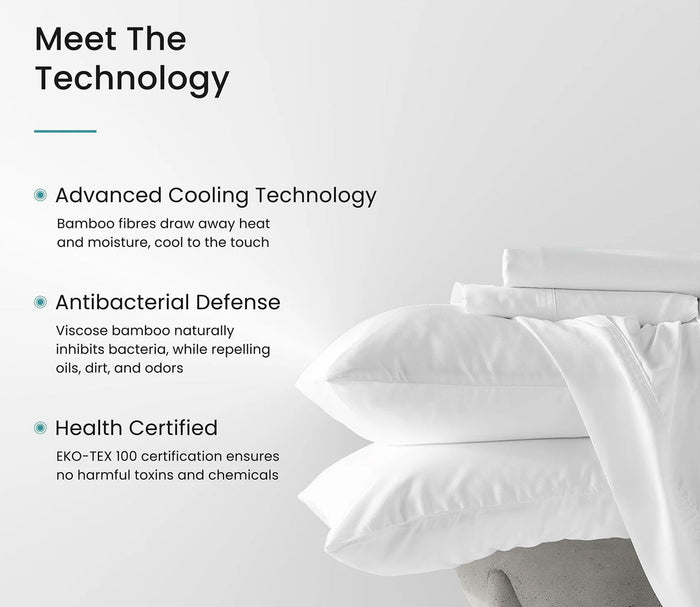 Hush sheets features advanced cooling, antibacterial defense, and is health certified for no harmful toxins