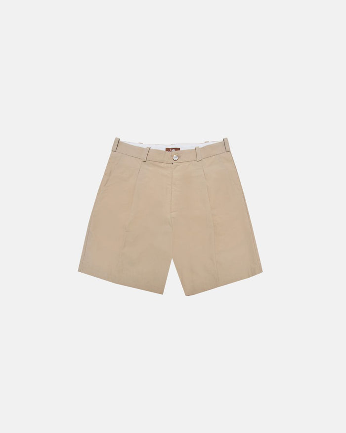 Late Checkout Beige Shorts