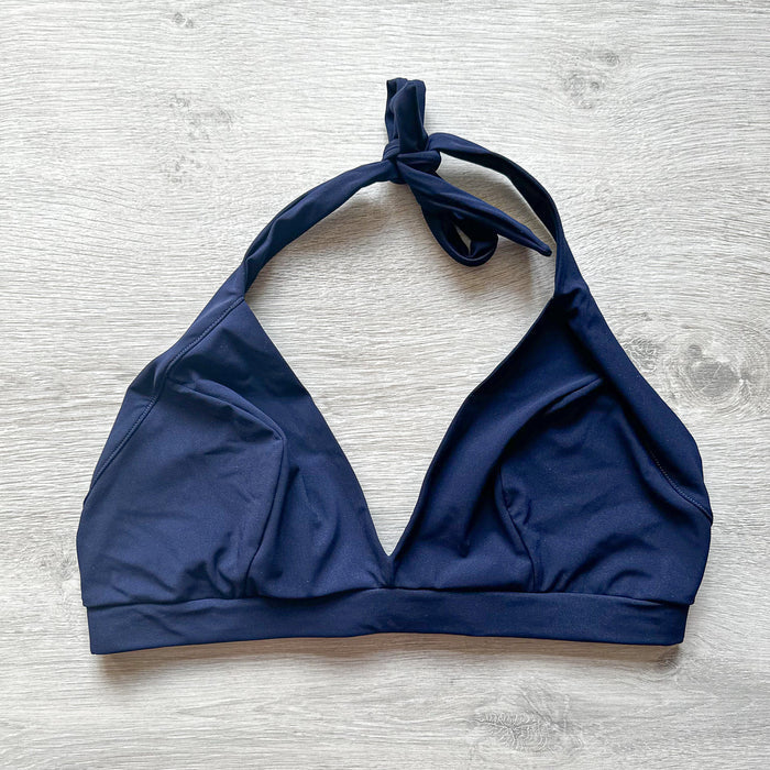 Pain De Sucre Navy Blue Halterneck Bikini Top - House Of Huntington