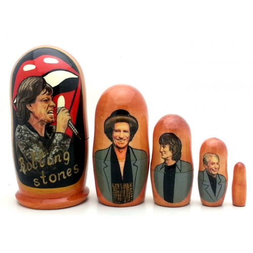 Rolling Stones Matryoshka Set 4"Tall