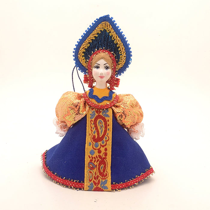 doll in blue dress Christmas Ornament