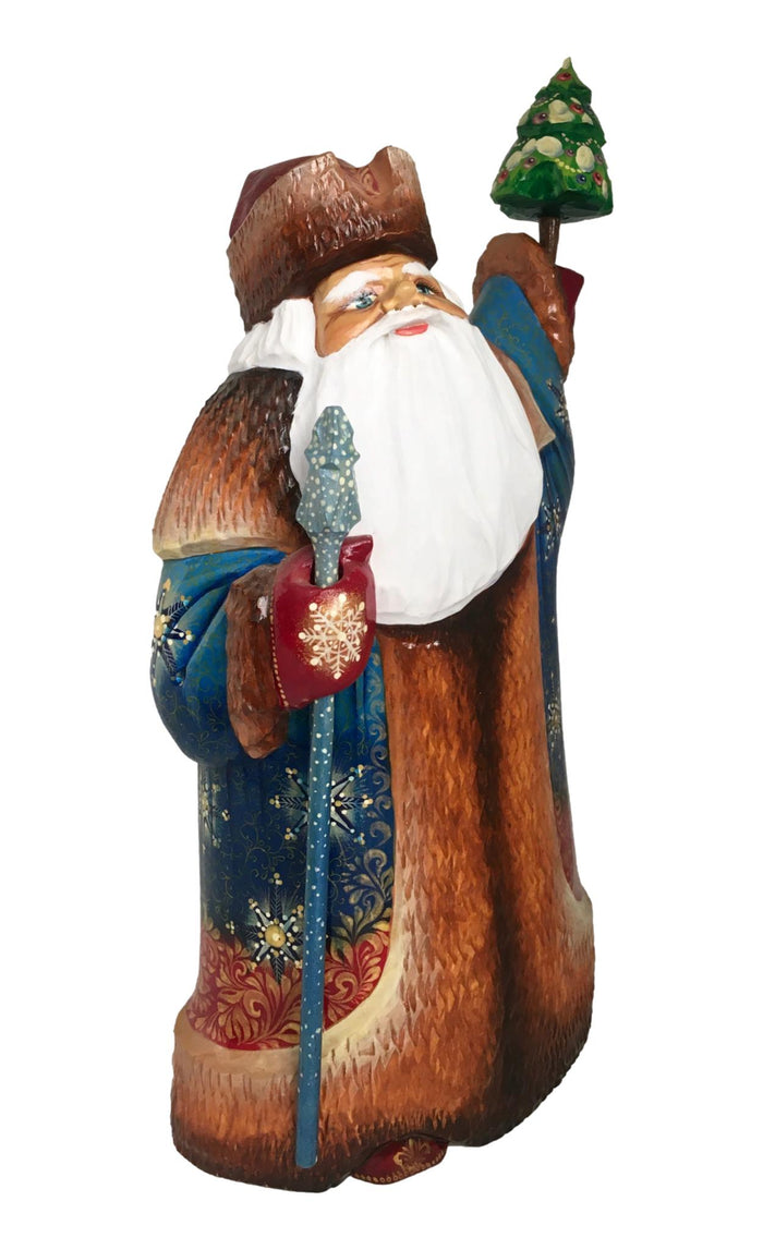 Handcrafted wooden Santa