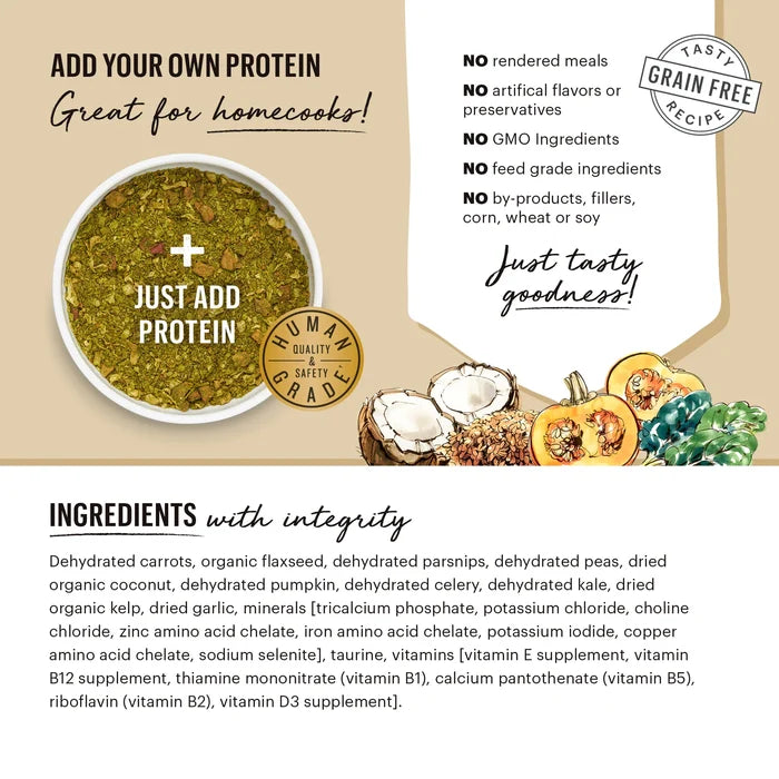 The Honest Kitchen Dehydrated Grain Free Veggie, Nut & Seed Base Mix Dog Food
