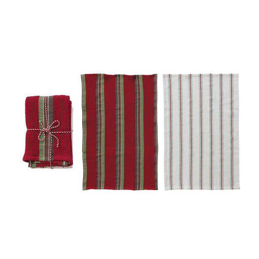 Waffle Weave Tea Towels & Mango Wood Cheese/Serving Board