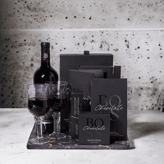 The Wine & Chocolate "Cloud 9" Gift Set from Monthly Sommelier USA - Wine Gift Basket - USA Delivery