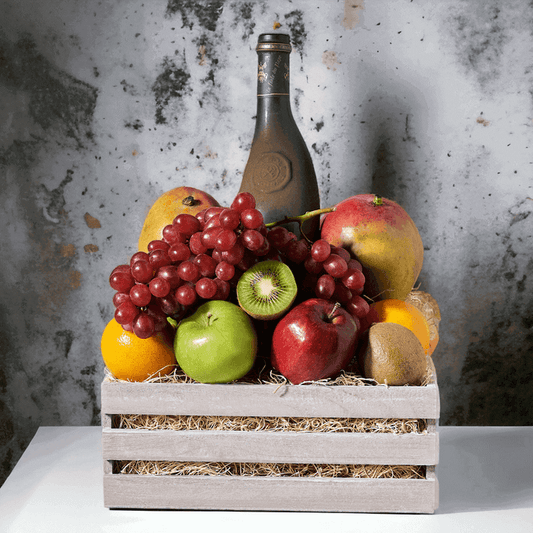 Wine & Fruit Crate - Monthly Sommelier delivery - USA delivery