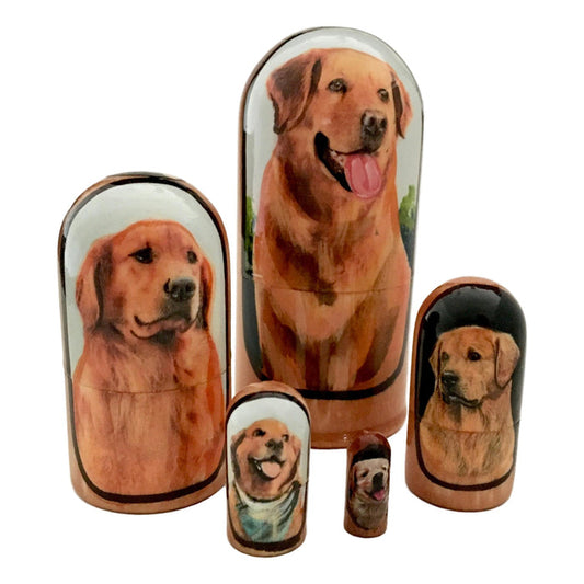 Labrador nesting dolls animals